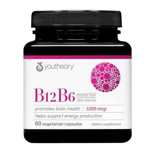  B12 B6 Essential Daily Vitamins, 60 Vegetarian Capsules