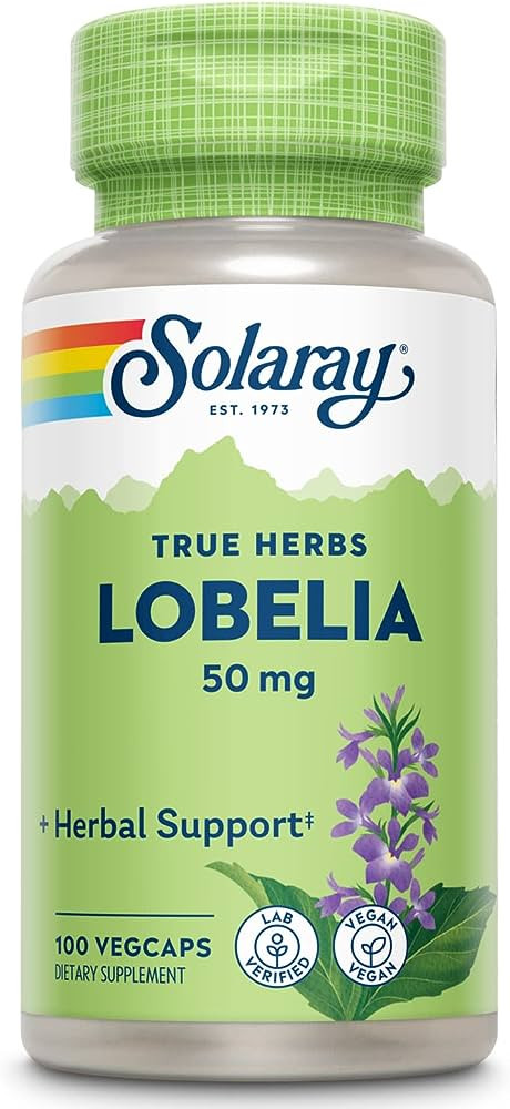 Solaray True Herbs Lobelia 50 mg 100 Vegcaps