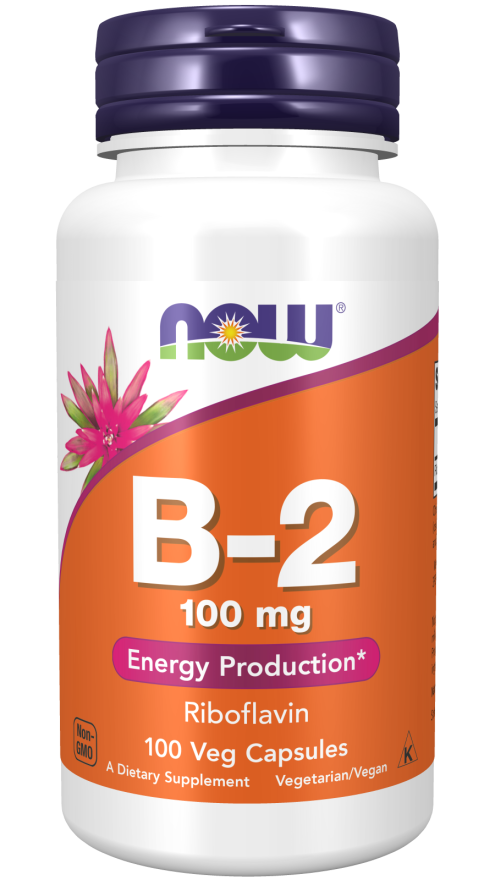 NOW Vitamin B-2 100 mg Veg Capsules