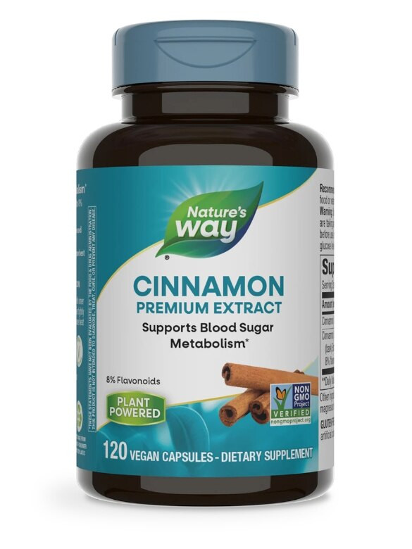 Nature's Way Cinnamon Premium Extract 120 Vegan Caps