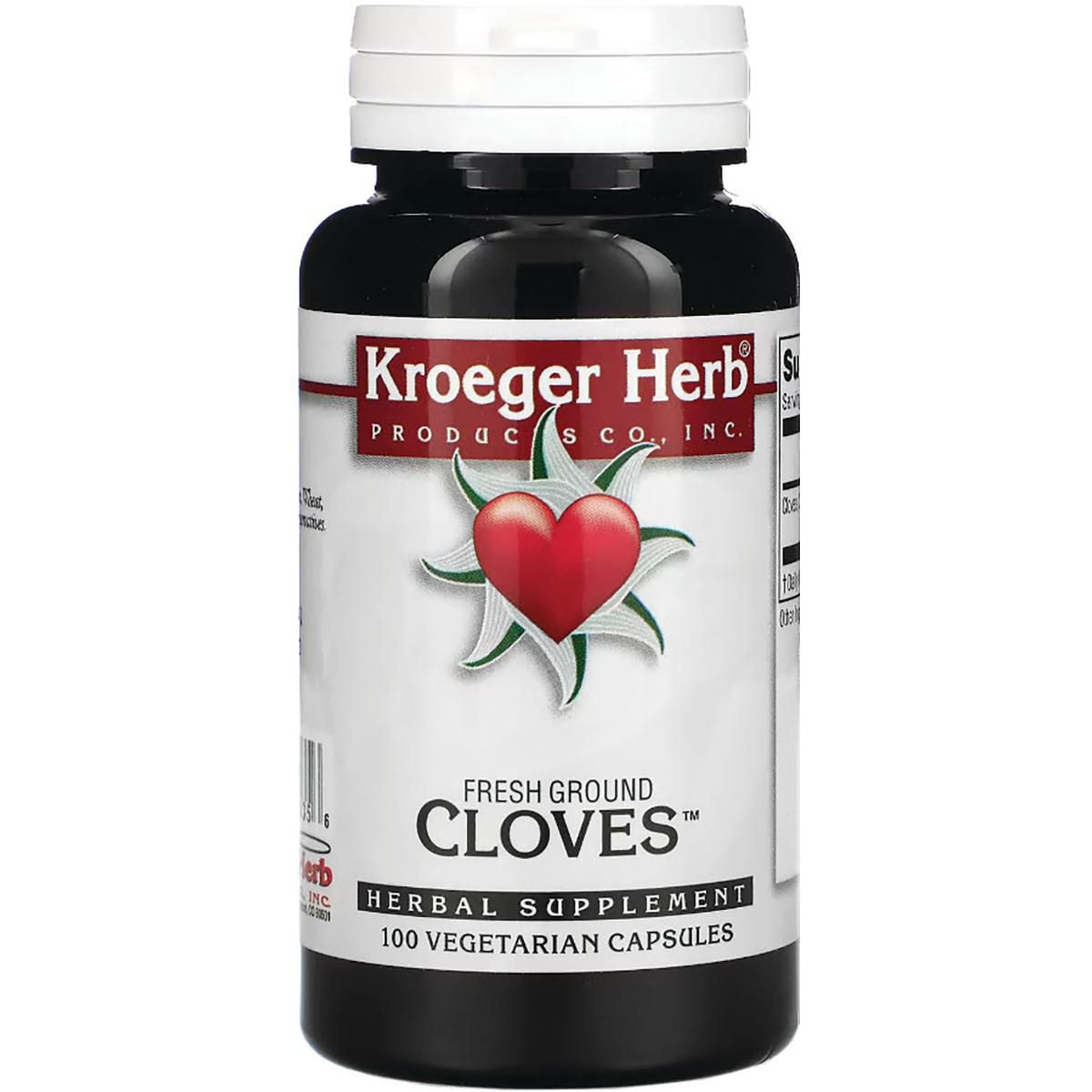 Kroeger Herb Fresh Ground Cloves 100 Vegetarian Capsules