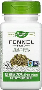 Nature's Way Fennel Seed 480 mg 100 Vegan Capsules