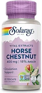 Solaray Vital Extracts Horse Chestnut 400 mg 18% Aescin 60 VegCaps
