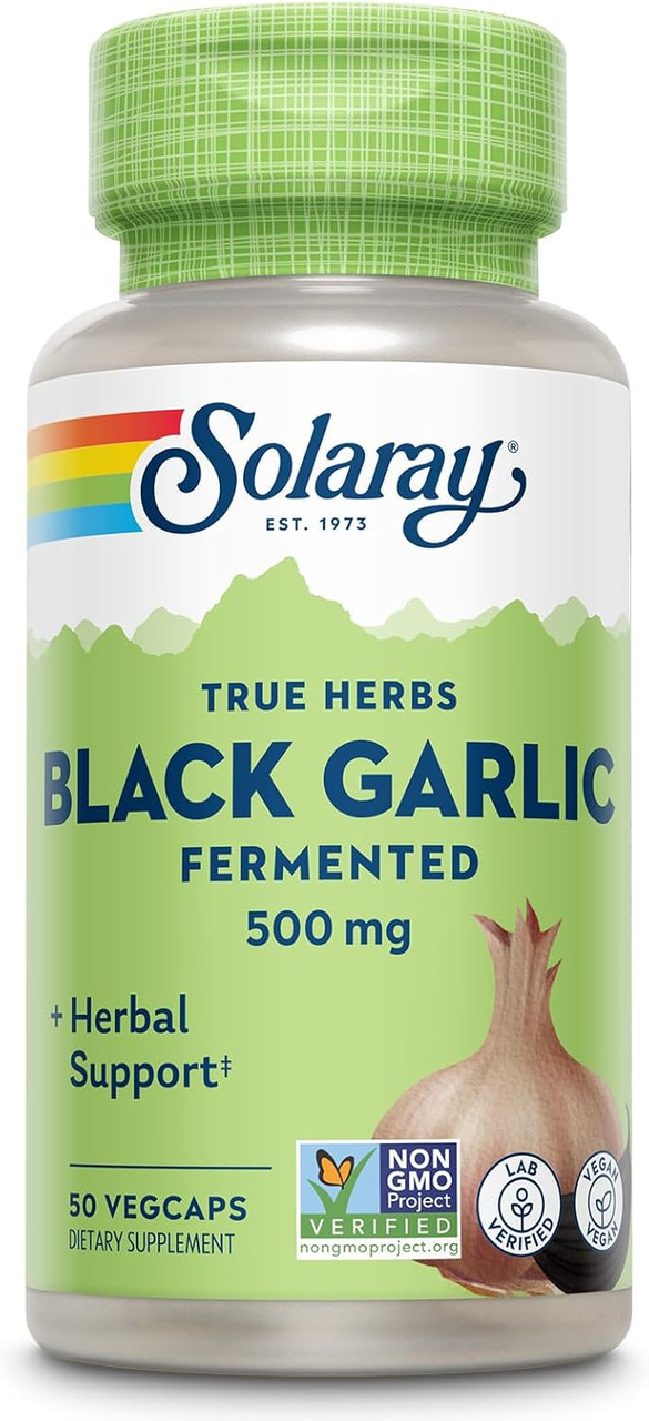Solaray True Herbs Black Garlic Fermented 500 mg 50 Vegcaps