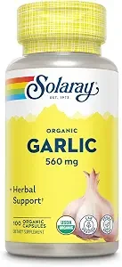 Solaray Organic Garlic 560 mg 100 Organic Capsules