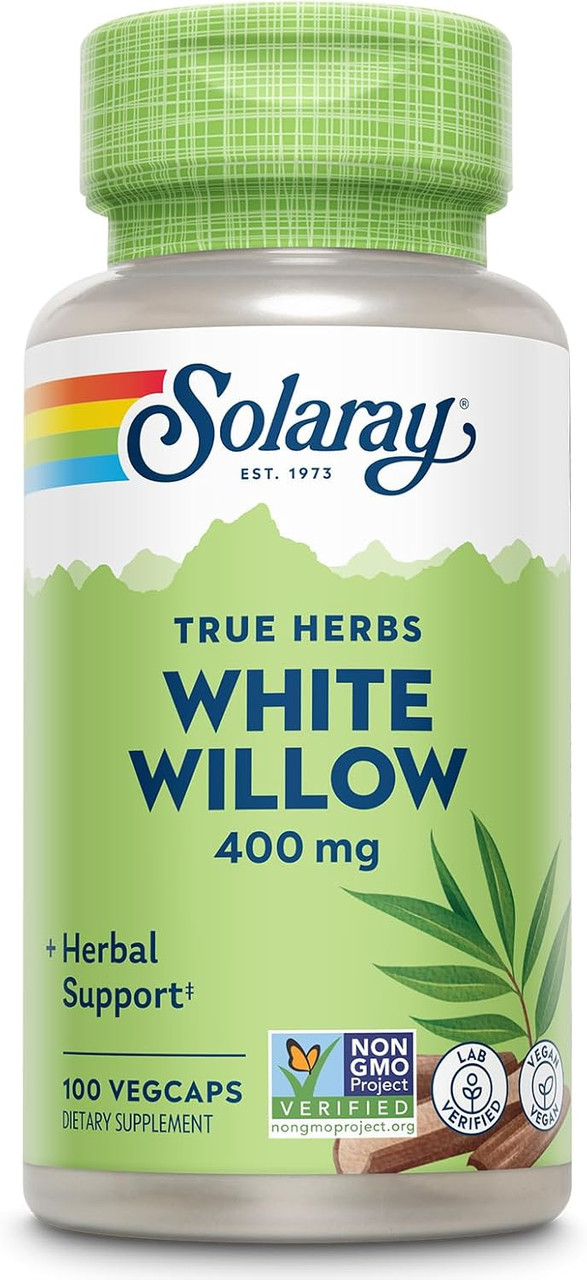 Solaray True Herbs White Willow 400 mg 100 Vegcaps
