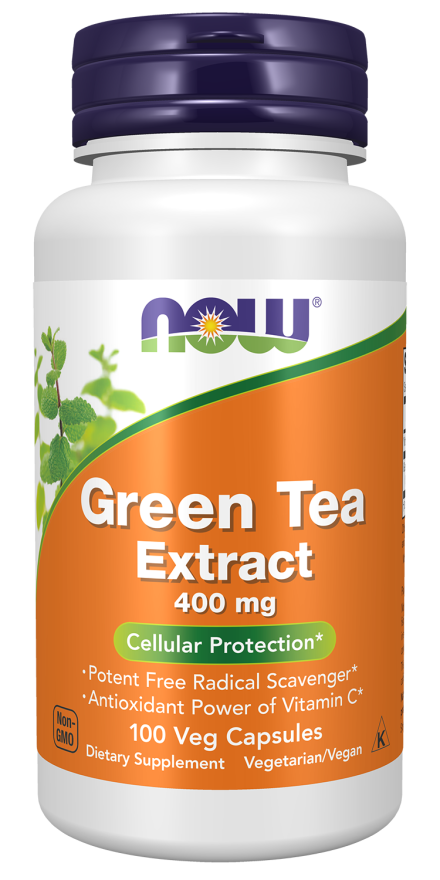 NOW Green Tea Extract 400 mg 100 Veg Capsules