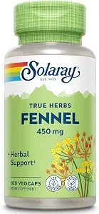 Solaray True Herbs Fennel 450 mg 100 Vegcaps