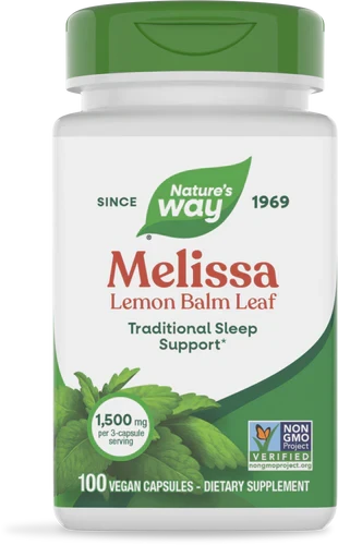 Nature's Way Melissa (Lemon Balm Leaf) 1,500 mg 100 Vegan Capsules