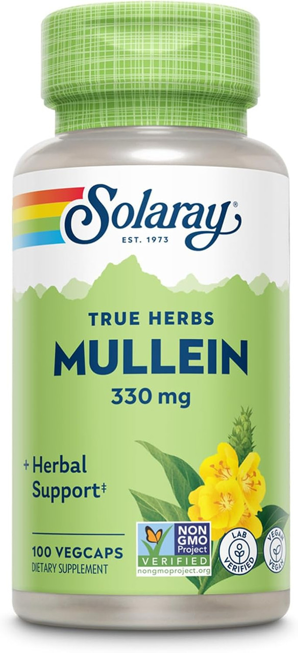 Solaray True Herbs Mullein 330 mg 100 Vegcaps