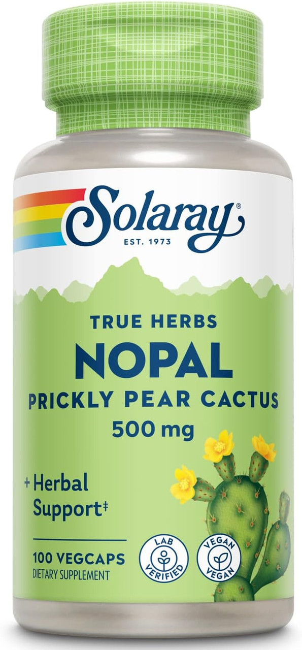 Solaray True Herbs Nopal Prickly Pear Cactus 500 mg  100 Vegcaps