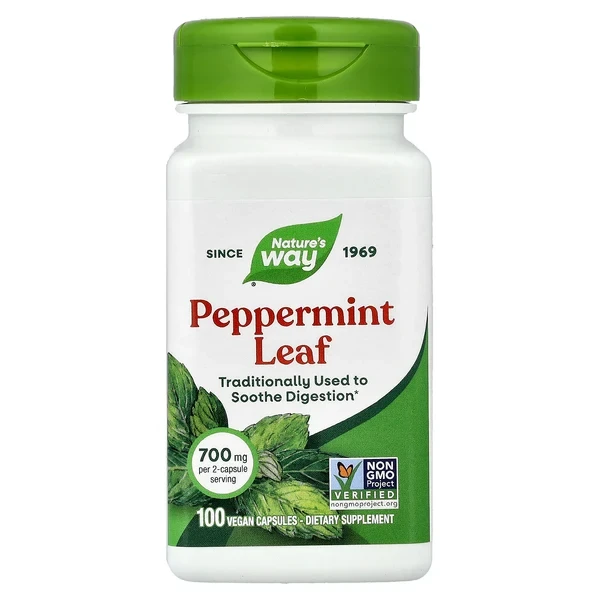 Nature's Way Peppermint Leaf 700 mg 100 Vegan Capsules