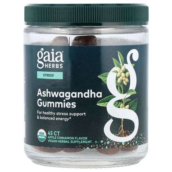 GAIA Herbs Ashwagandha Gummies (45 count) -Apple Cinnamon Flavor