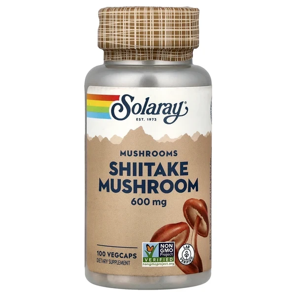Solaray Shitake Mushrooms 600 mg 100 Vegcaps