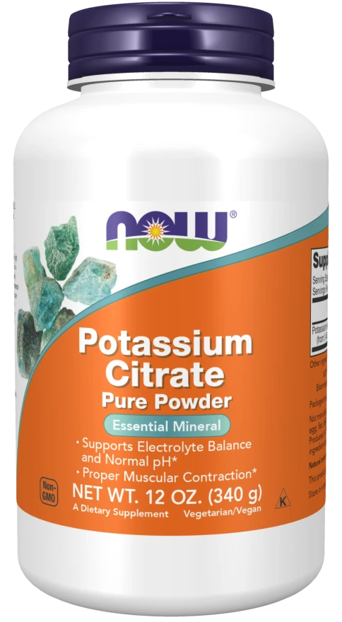 NOW Potassium Citrate 448 mg Pure Powder 12 oz 