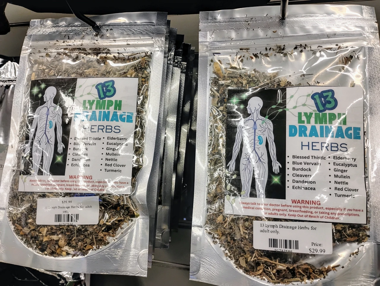 13 Lymph Drainage Herbs  Tea 2 oz (For Adults Only)