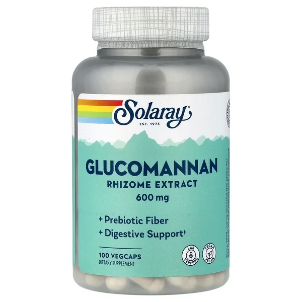 Solaray Glucomannan Rhizome Extract 600 mg 100 Vegcaps