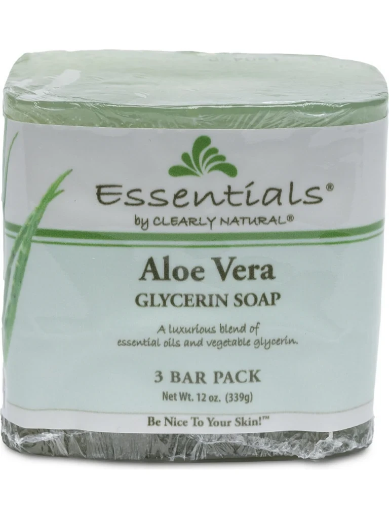 Essentials Aloe Vera Glycerin Soap 3 Bar Pack 12 oz