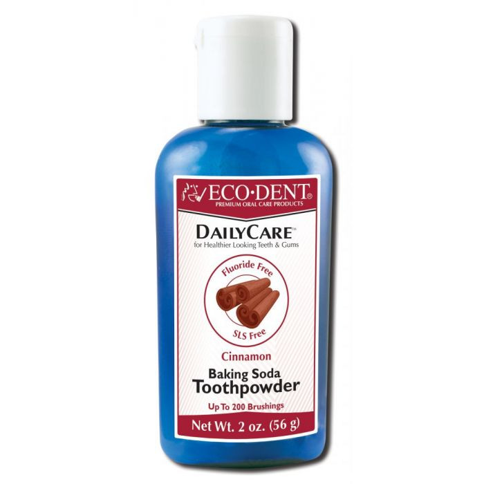 Edo-Dent Daily Care Cinnamon Baking Soda Toothpowder 2 oz (FLUORIDE-FREE/SLS-FREE)