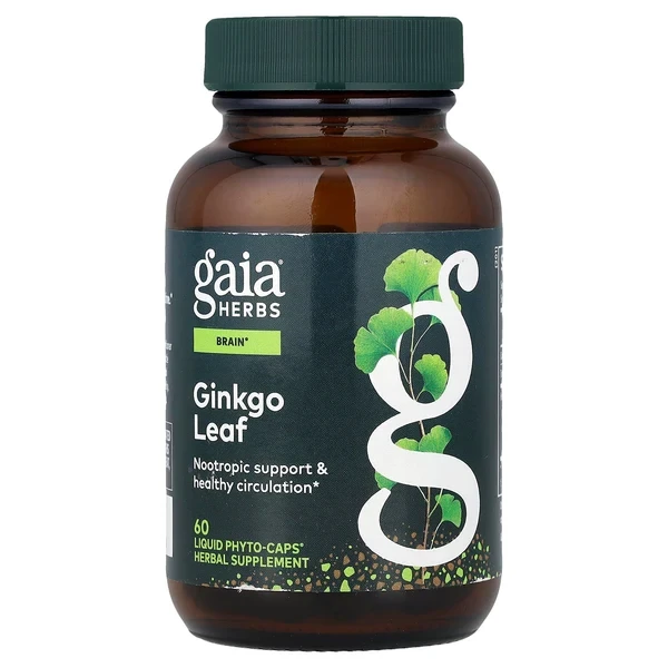 GAIA Herbs Ginkgo Leaf 60 Vegan Liquid Phyto-Caps