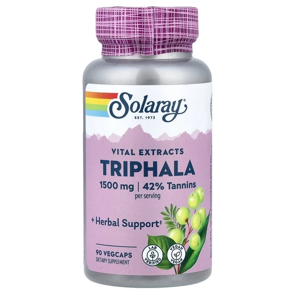 Solaray Vital Extracts Triphala 1500 mg 42% Tannins 90 Vegcaps