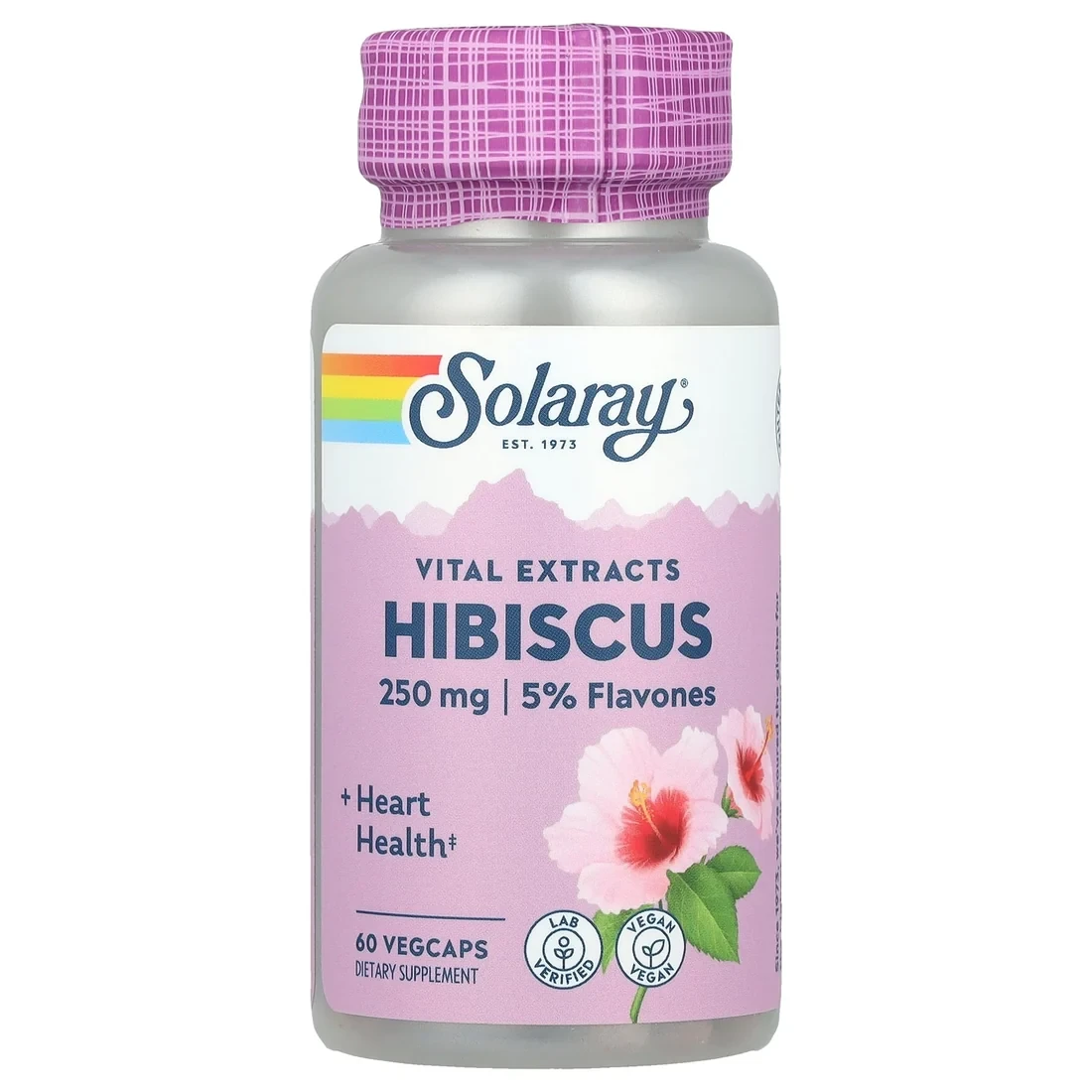 Solaray Vital Extracts Hibiscus 250 mg 5% Flavones 60 Vegcaps