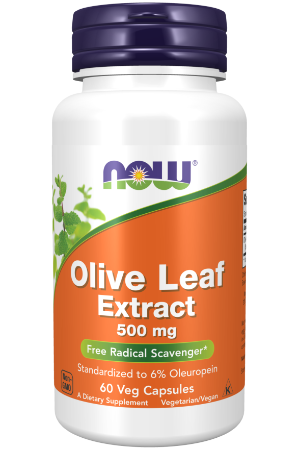 NOW Olive Leaf Extract 500 mg 60 Veg Capsules 