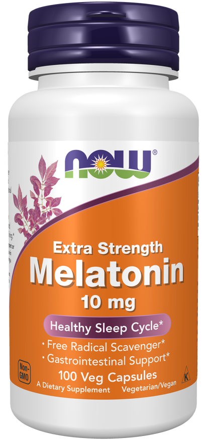 NOW Extra Strength Melatonin 10 mg 100 Veg Capsules