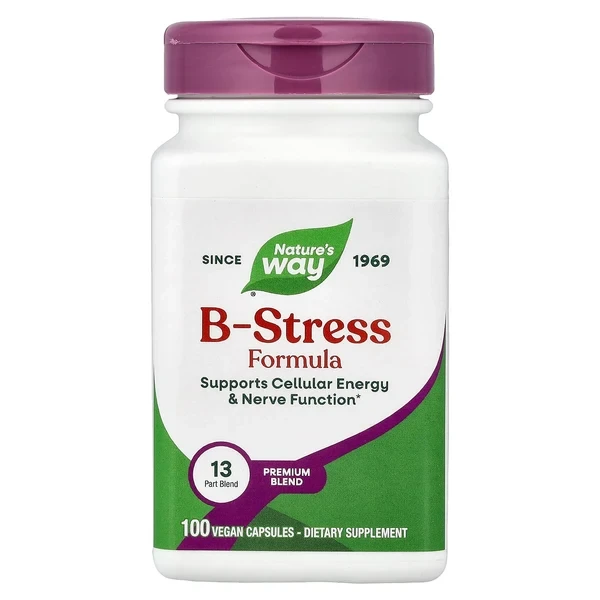 Nature's Way B-Stress Formula 13 Part Blend 100 Vegan Capsules