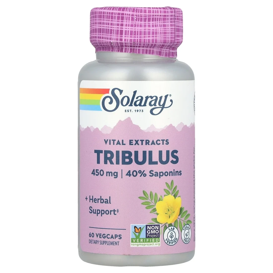 Solaray Vital Extracts Tribulus 450 mg 40% Saponins 60 Vegcaps
