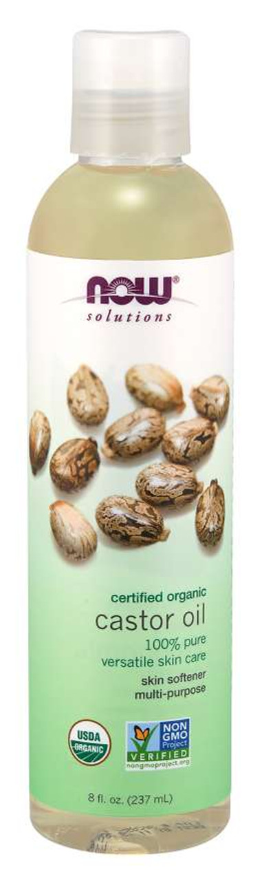 NOW® Solutions 100% Pure Castor Oil, Organic - 8 fl.oz.