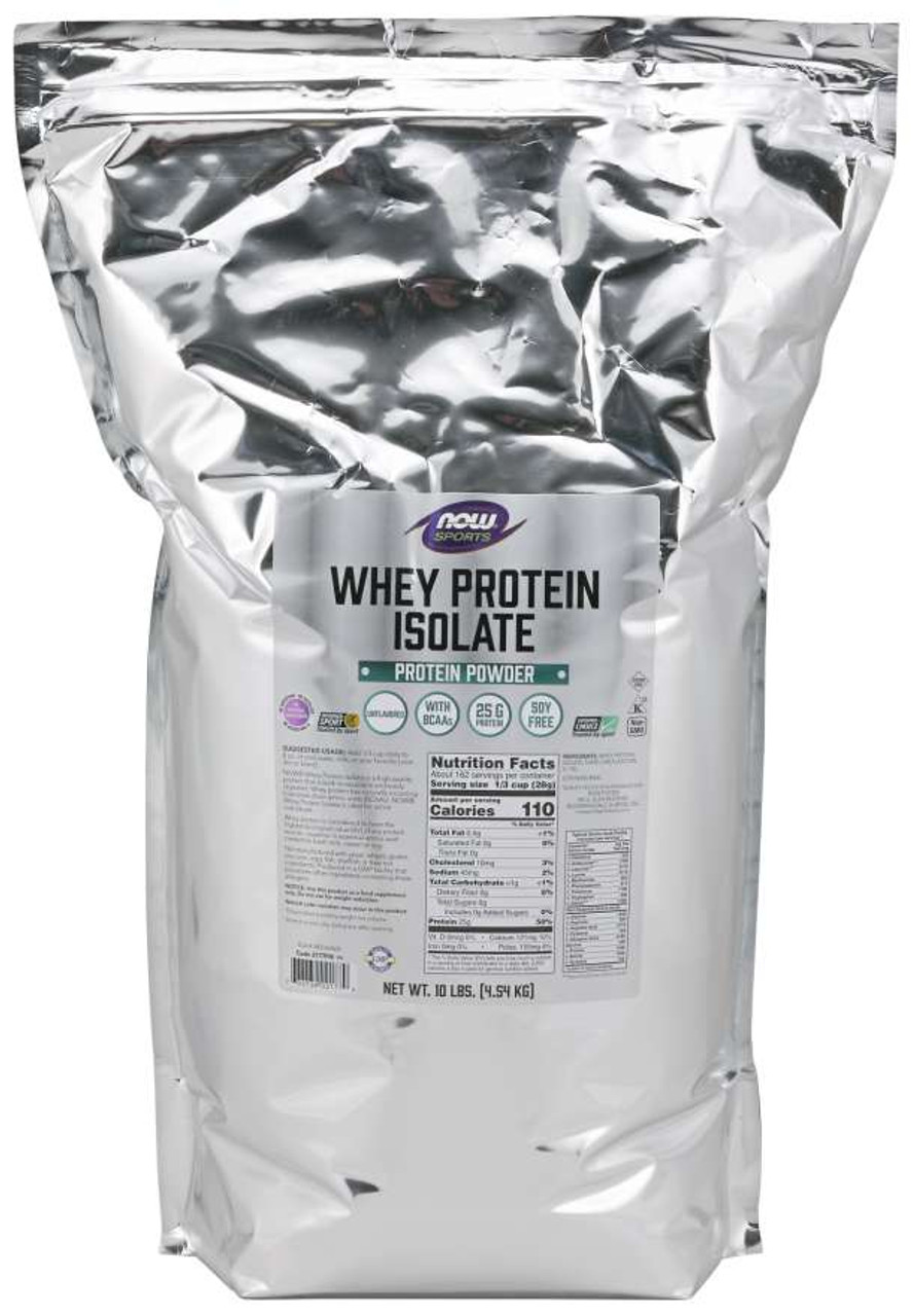 Whey Protein Isolate, Unflavored Powder - 10 lbs.