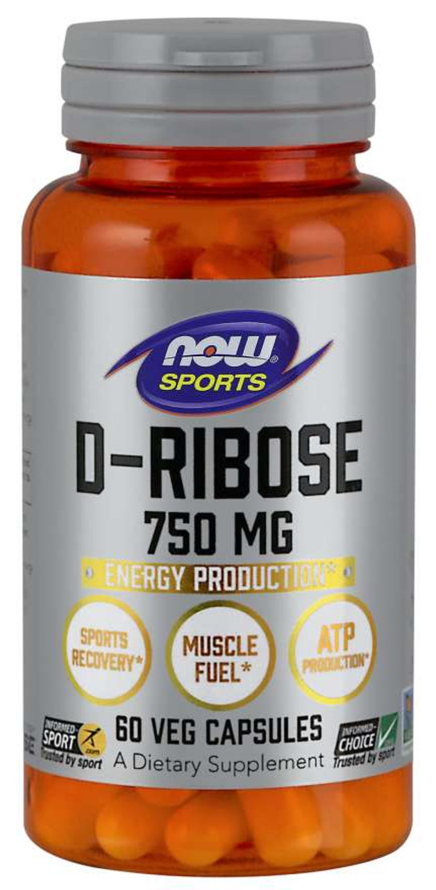 D-Ribose 750 mg - 60 Veg Capsules