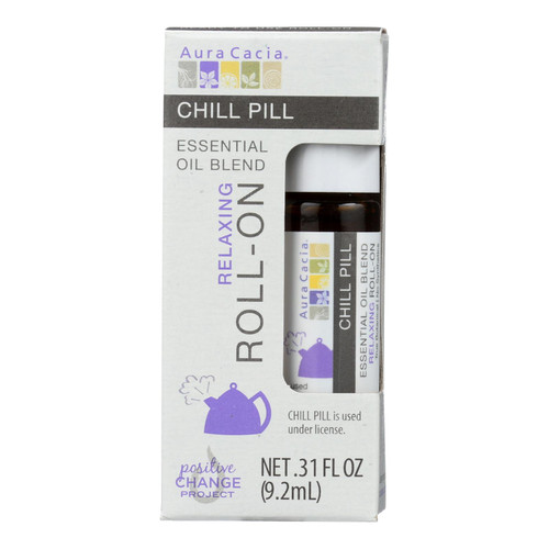 Aura Cacia - Roll On Essential Oil - Chill Pill - Case Of 4 - .31 Fl Oz Aura Cacia - Roll On Essential Oil - Chill Pill - Case Of 4 - .31 Fl Oz