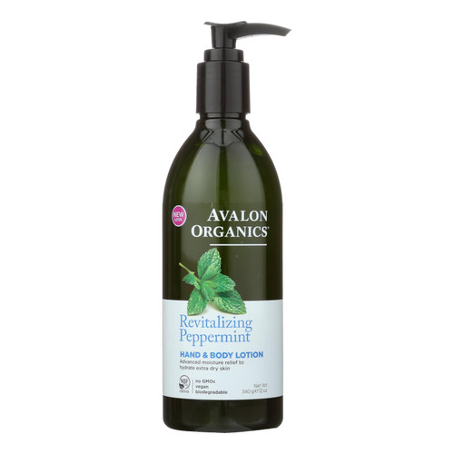 Avalon Organics Hand And Body Lotion Peppermint - 12 Fl Oz