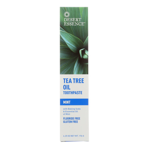 Desert Essence - Natural Tea Tree Oil Toothpaste Mint - 6.25 Oz Desert Essence - Natural Tea Tree Oil Toothpaste Mint - 6.25 Oz