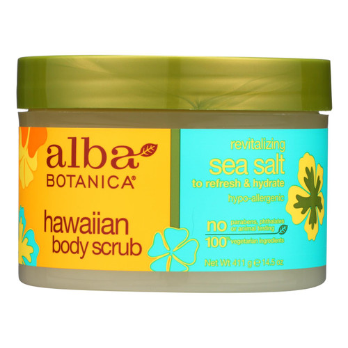 Alba Botanica - Hawaiian Sea Salt Body Scrub - 14.5 Oz Alba Botanica - Hawaiian Sea Salt Body Scrub - 14.5 Oz