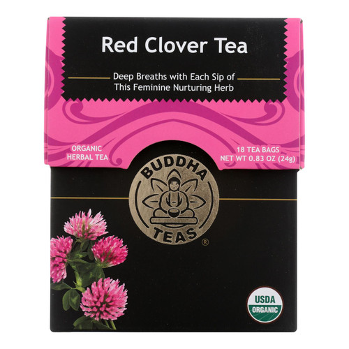 Buddha Teas - Organic Tea - Red Clover - Case Of 1 - 18 Count