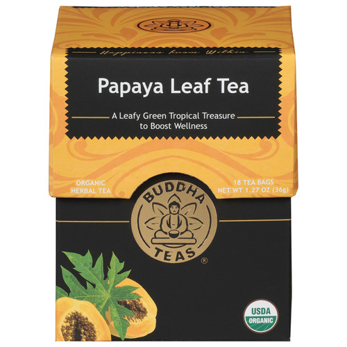 Buddha Teas - Organic Tea - Papaya Leaf - Case Of 1 - 18 Count