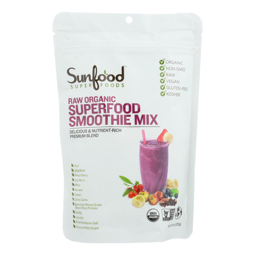 Sunfood - Smthie Mix Raw Sprfd - 1 Each-8 Oz Sunfood - Smthie Mix Raw Sprfd - 1 Each-8 Oz