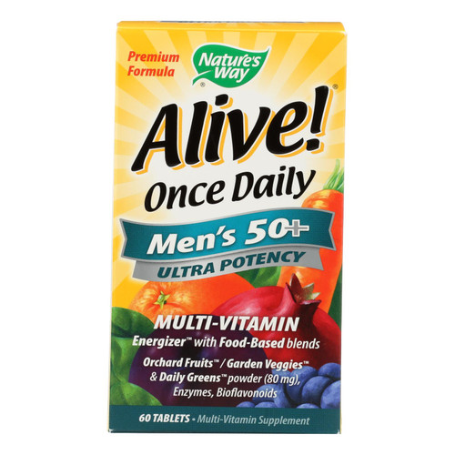 Nature's Way - Alive! Once Daily Men's Multi-vitamin - 50 Plus - 60 Tablets Nature's Way - Alive! Once Daily Men's Multi-vitamin - 50 Plus - 60 Tablets