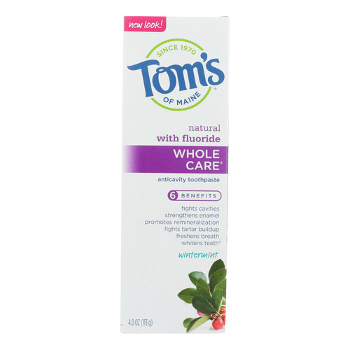 Tom's Of Maine - Tp Whole Care Wntrmnt Fluor - Case Of 6 - 4 Oz Tom's Of Maine - Tp Whole Care Wntrmnt Fluor - Case Of 6 - 4 Oz