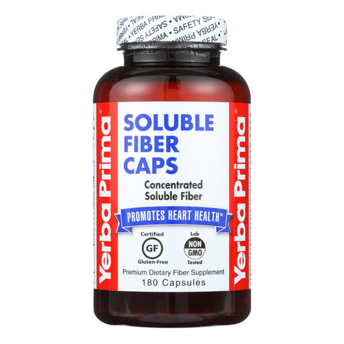 Yerba Prima Soluble Fiber Caps - 625 Mg - 180 Capsules