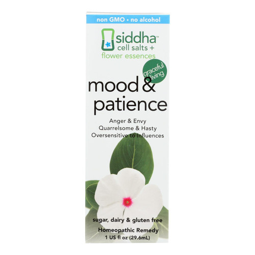 Siddha Cell Salts + Flower Essentials Mood & Patience  (Spray)- 1 Each - 1 Fz
