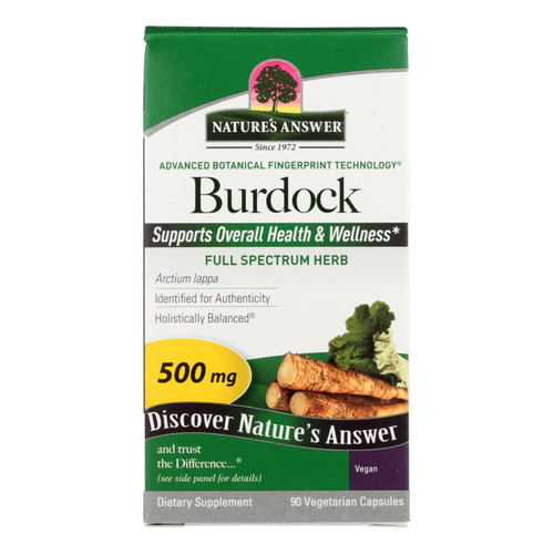 Nature's Answer - Burdock Root - 90 Vegetarian Capsules Nature's Answer - Burdock Root - 90 Vegetarian Capsules