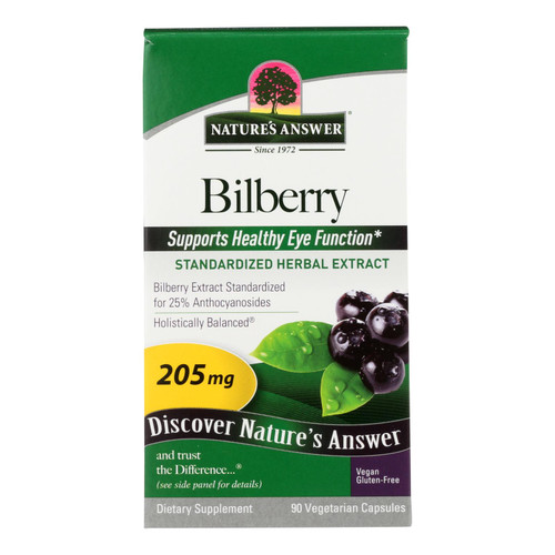 Nature's Answer - Bilberry Extract - 90 Vegetarian Capsules Nature's Answer - Bilberry Extract - 90 Vegetarian Capsules
