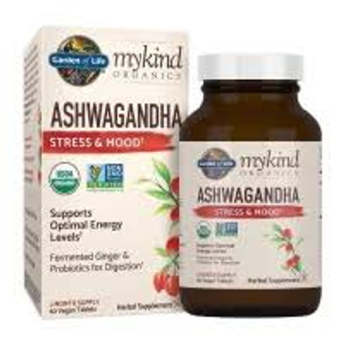 Garden of Life Ashwagandha Stress & Mood 60 Vegan Tablets