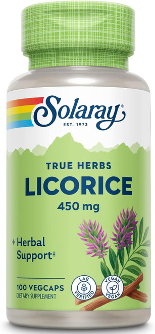 Solaray True Herbs Licorice 450 mg 100 Vegcaps 