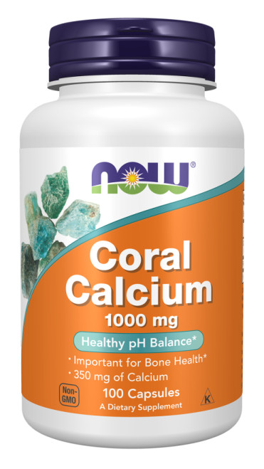 NOW Coral Calcium 1000 mg 100 Veg Capsules