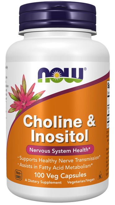 Now Choline & Inositol Veg Capsules Nervous System Health